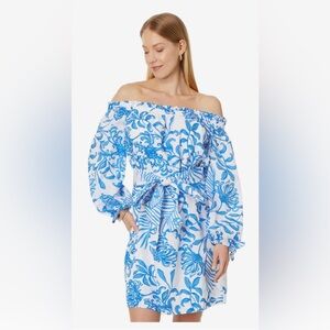 NWT Lilly Pulitzer Jamielynn off the shoulder size medium dress!